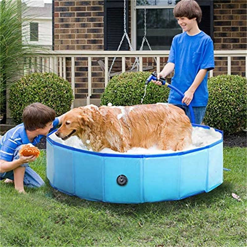 Haltbarer tragbarer Haustierwanne, faltbarer zusammenklappbarer Hundebade -Schwimmbad