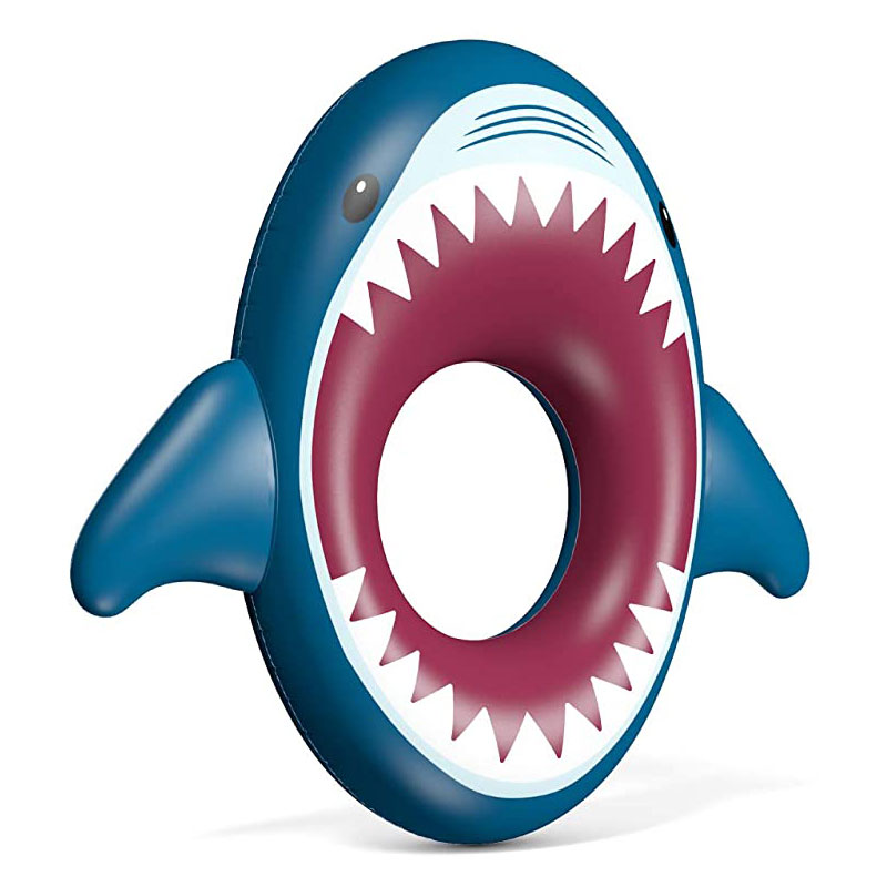 Aufblasbarer Haifischpool Float Hai Schwimmring Schlauchboote Fahren auf Pool Party Floß Lounge Spielzeug für Kinder Erwachsene