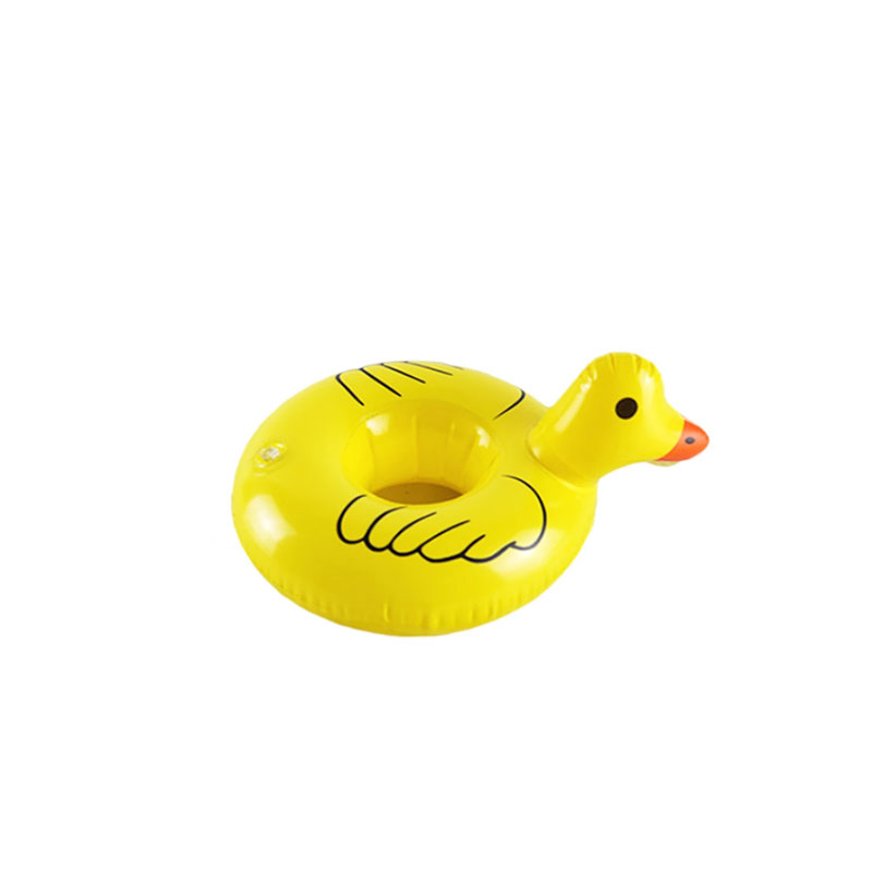 Aufblasbare Mini -gelbe Enten -Getränke Schwimmer aufblasbarer Entenpool, Halterpool Party aufblasbare Getränke Schwimmer