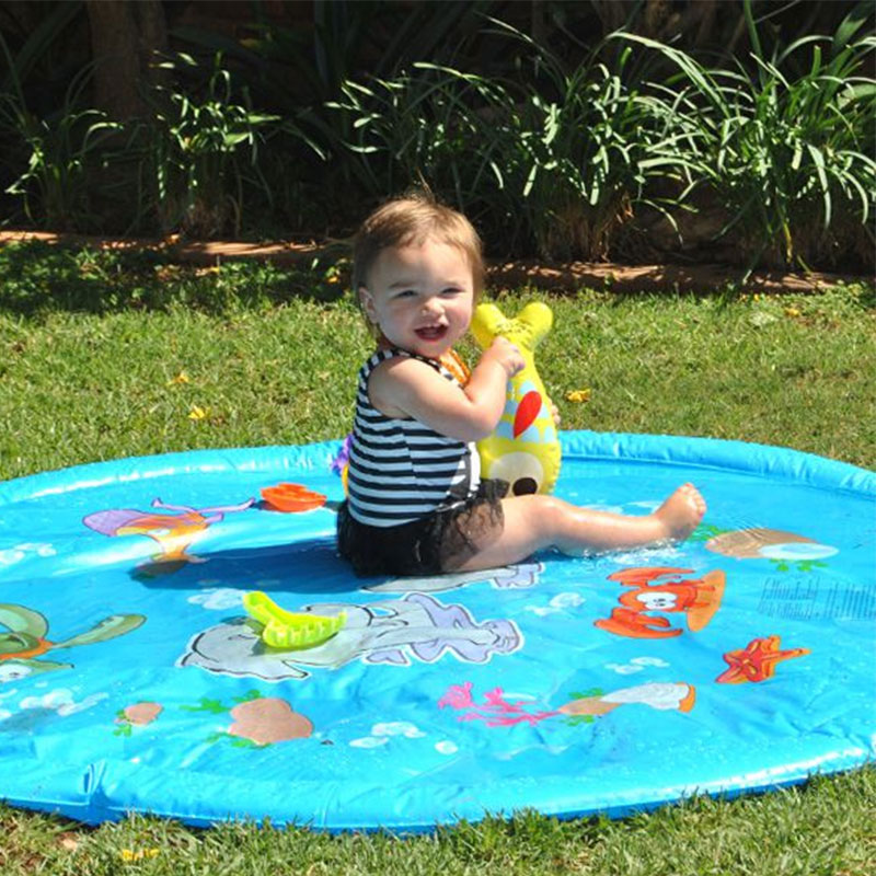 Kinder inblasbarer Splash Pad Wasserspiel Matte Poolpolster